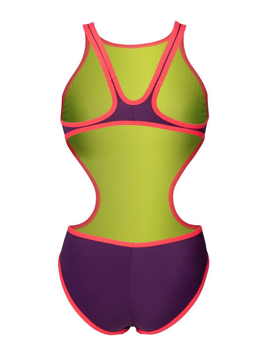 One Biglogo Athletic One-Piece Swimsuit Purple