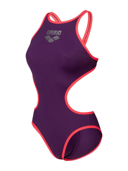 One Biglogo Athletic One-Piece Swimsuit Purple