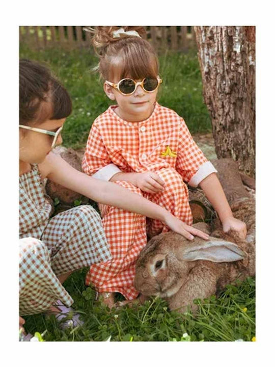KiETLA Rozz Ochelari de Soare Pentru Copii Rotunzi Bej Pentru 6-9 Ani