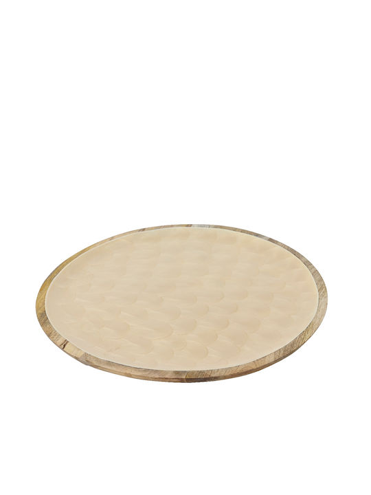 Kaemingk Dekorative Platte Beige 37,5x37,5x5cm Kaemingk Dekorative Platte Beige 37,5x37,5x5cm