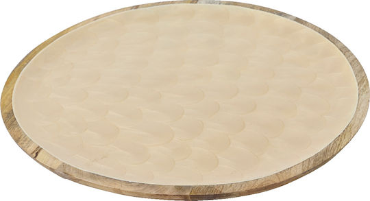 Kaemingk Decorative Platter Beige 37.5x37.5x5cm Kaemingk Decorative Platter Beige 37.5x37.5x5cm
