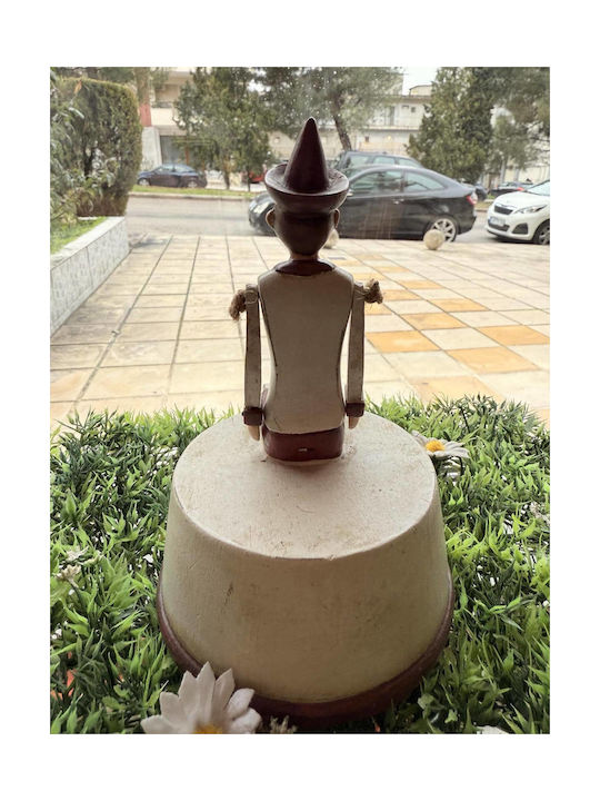JK Home Decoration Διακοσμητικό Αγαλματίδιο από Πλαστικό Πινόκιο Κουρδιστός 15cm