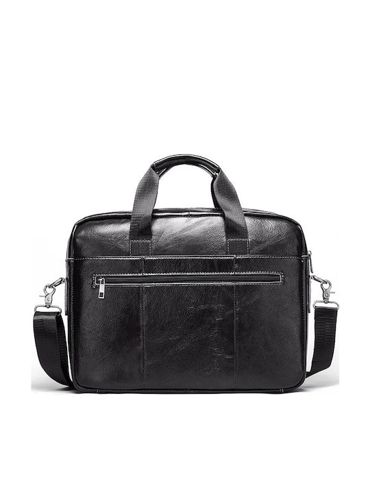 Leather Men's Bag Handbag Black