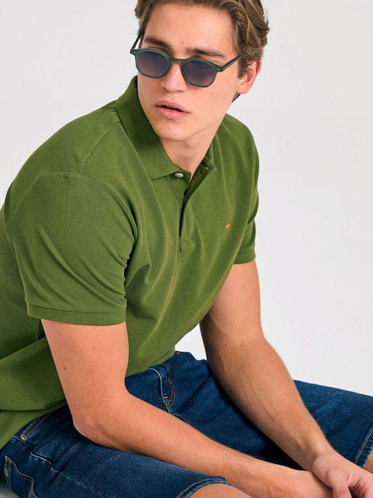 Polo Short Sleeve Khaki Blouse
