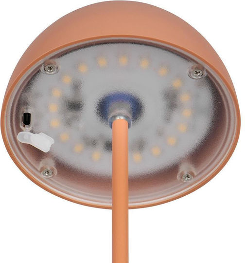 Trio Lighting Πλαστικό Πορτατίφ LED με Πορτοκαλί Καπέλο και Βάση