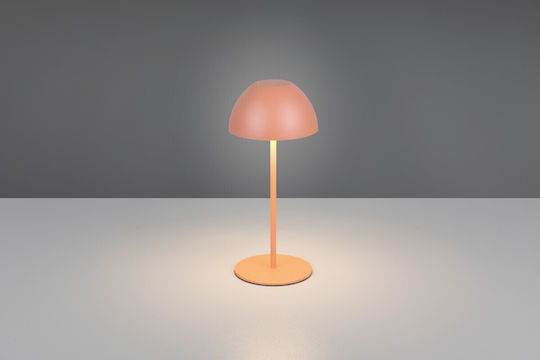 Trio Lighting Πλαστικό Πορτατίφ LED με Πορτοκαλί Καπέλο και Βάση