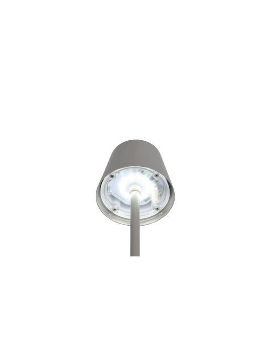 Trio Lighting Μεταλλικό Πορτατίφ LED με Γκρι Καπέλο και Βάση