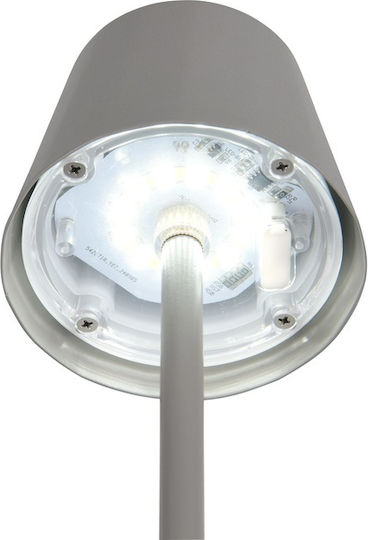 Trio Lighting Metall Tischlampe LED mit Gray Schirm und Basis