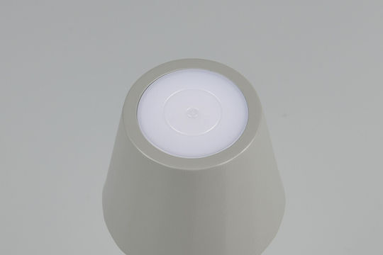Trio Lighting Metall Tischlampe LED mit Gray Schirm und Basis