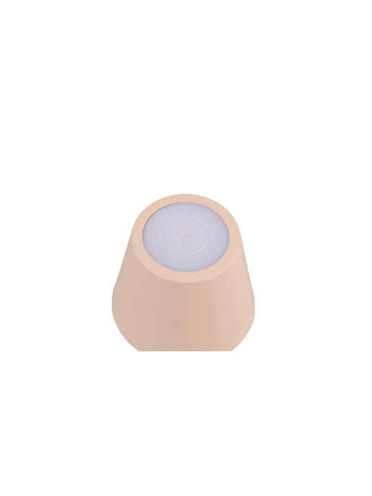 Trio Lighting Μεταλλικό Πορτατίφ LED με Μπεζ Καπέλο και Βάση