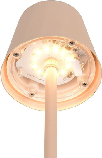 Trio Lighting Metal Table Lamp LED with Beige Shade and Base