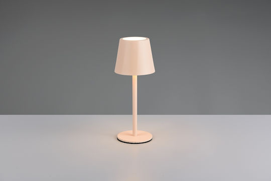 Trio Lighting Metal Table Lamp LED with Beige Shade and Base
