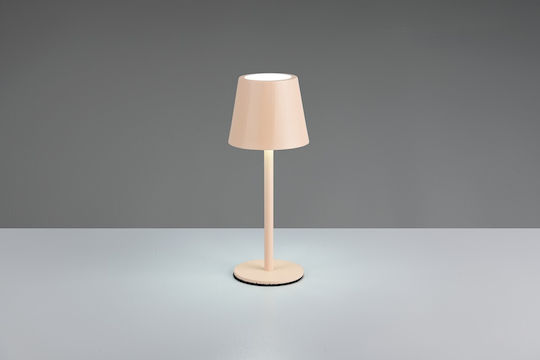Trio Lighting Metal Table Lamp LED with Beige Shade and Base