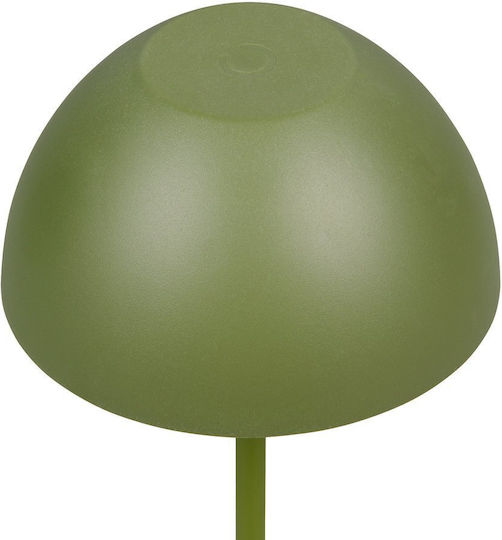 Trio Lighting Plastic Table Lamp LED with Green Shade and Base