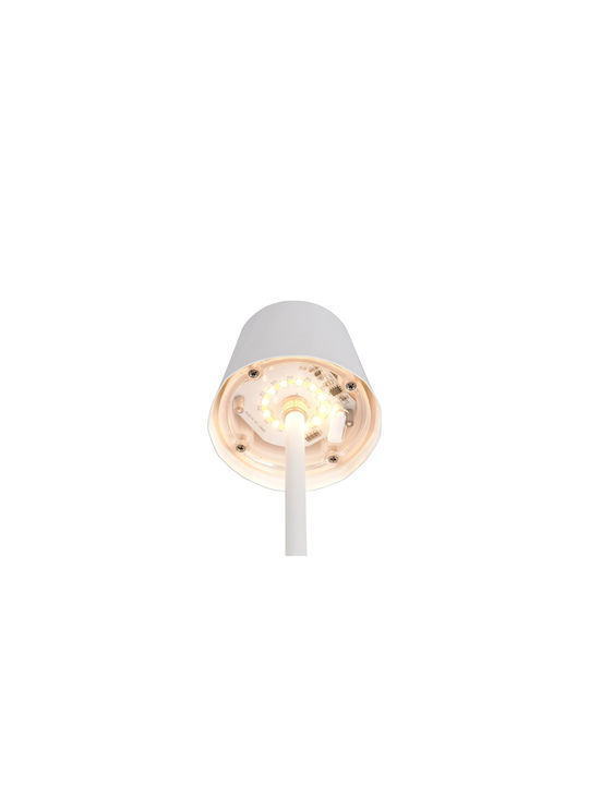 Trio Lighting Μεταλλικό Πορτατίφ LED με Λευκό Καπέλο και Βάση