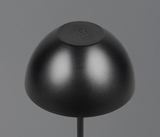 Trio Lighting Kunststoff Tischlampe LED mit Schwarz Schirm und Basis