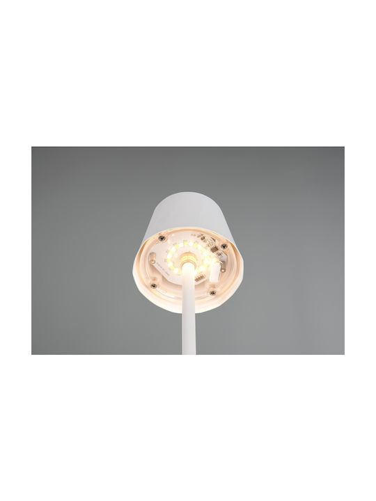 Trio Lighting Μεταλλικό Πορτατίφ LED με Λευκό Καπέλο και Βάση