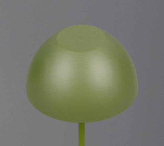 Trio Lighting Plastic Table Lamp LED with Green Shade and Base