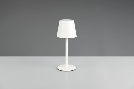 Trio Lighting Metal Table Lamp LED with White Shade and Base
