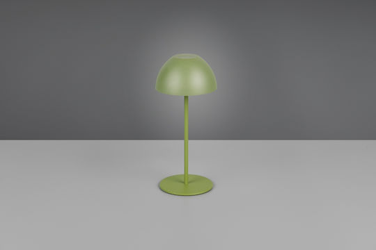 Trio Lighting Plastic Table Lamp LED with Green Shade and Base