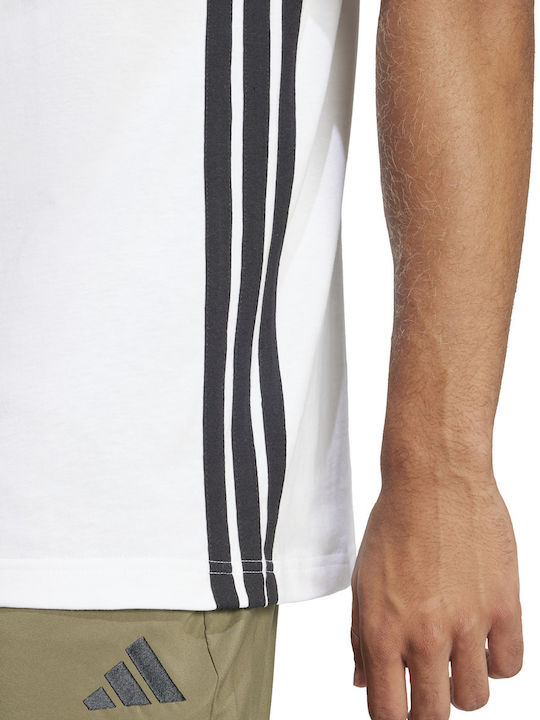 Essentials 3-stripes Sportliches T-Shirt White