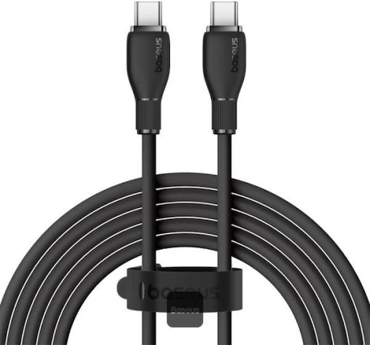 Baseus Зареждащ USB 2.0 Кабел USB-C Мъжки - USB-C 100W PD Черен 1.2m