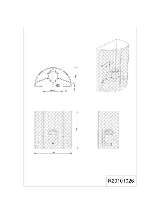 Trio Lighting Φωτιστικό Τοίχου Trio Lighting Φωτιστικό Τοίχου