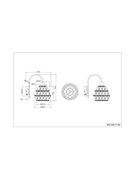 Trio Lighting Leuchte Wand Schwarz