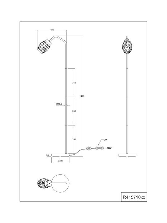 Trio Lighting Φωτιστικό Δαπέδου Trio Lighting Φωτιστικό Δαπέδου