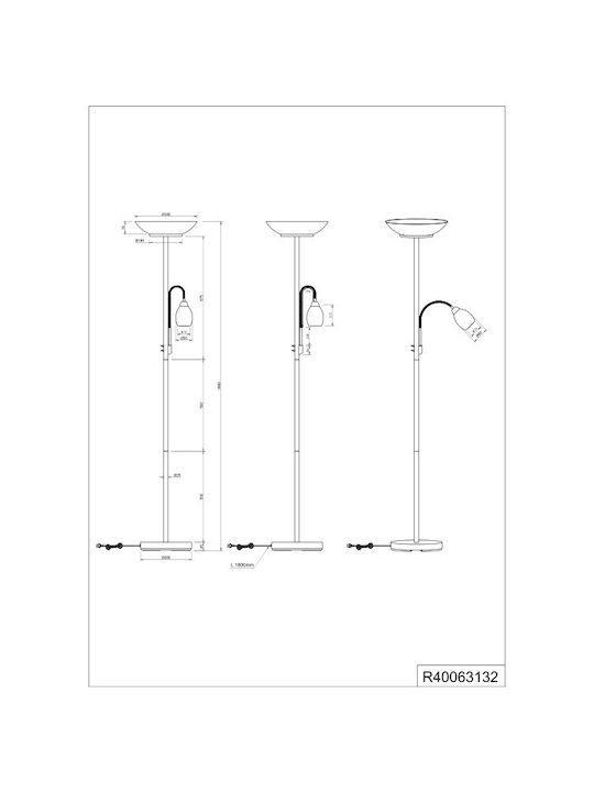 Trio Lighting Gerry Φωτιστικό Δαπέδου Μαύρο Trio Lighting Gerry Φωτιστικό Δαπέδου Μαύρο