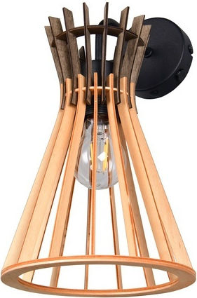 Trio Lighting Industrielle Wandleuchte Schwarz