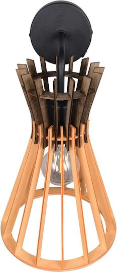 Trio Lighting Industrielle Wandleuchte Schwarz
