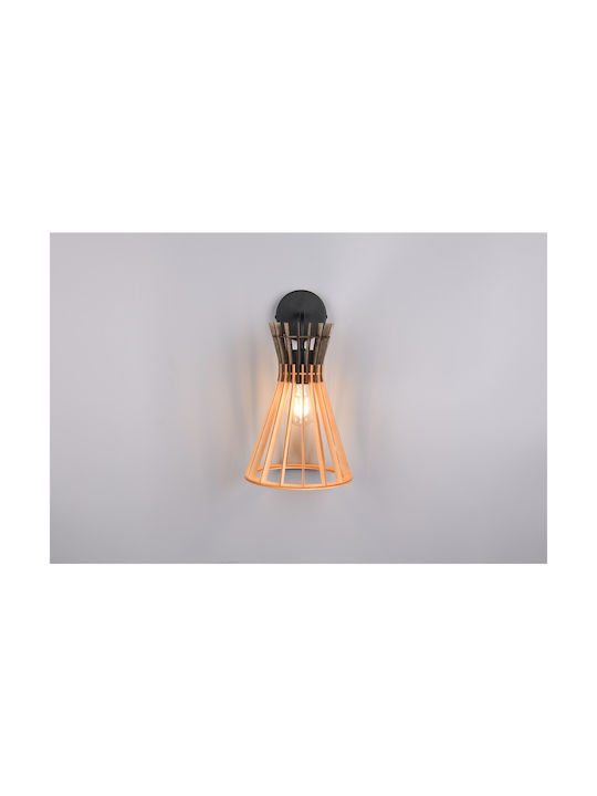 Trio Lighting Industrial Wall Lamp Black