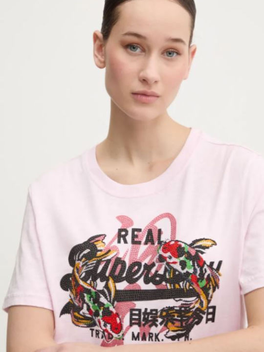 Superdry Vintage Logo T-Shirt Rosa
