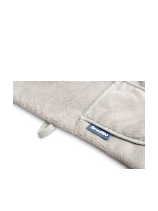 Sensillo Baby Bademantel mit Kapuzen Grau 55cm
