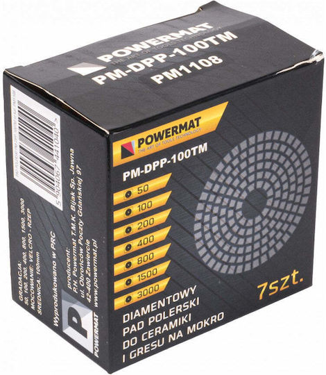 Set 7 Diamond Grinding Discs Pm-dpp-100tm Mokro Powermat Pm1108
