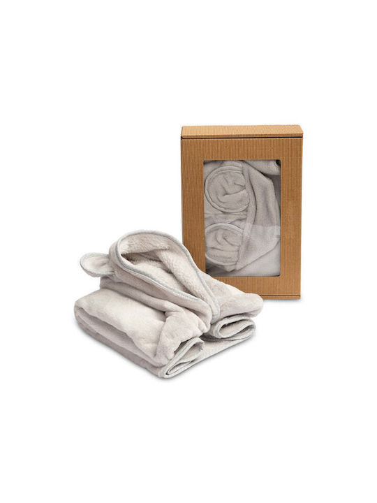 Sensillo Baby Bademantel mit Kapuzen Grau 55cm