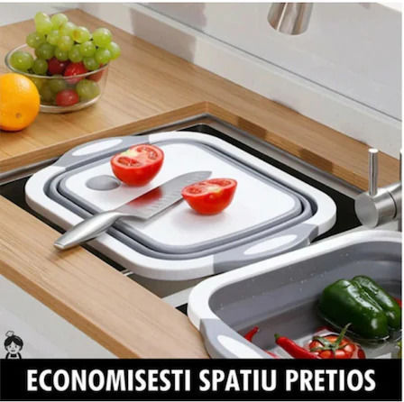 Suprafață de Tăiere Plastică Gri 40x30cm 1buc