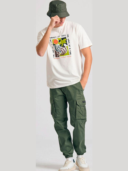 Funky Buddha Παντελόνι Cargo Πράσινο