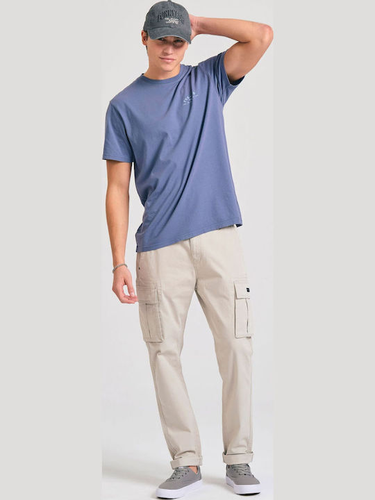 Trousers Cargo Elastic in Regular Fit Mist Grey