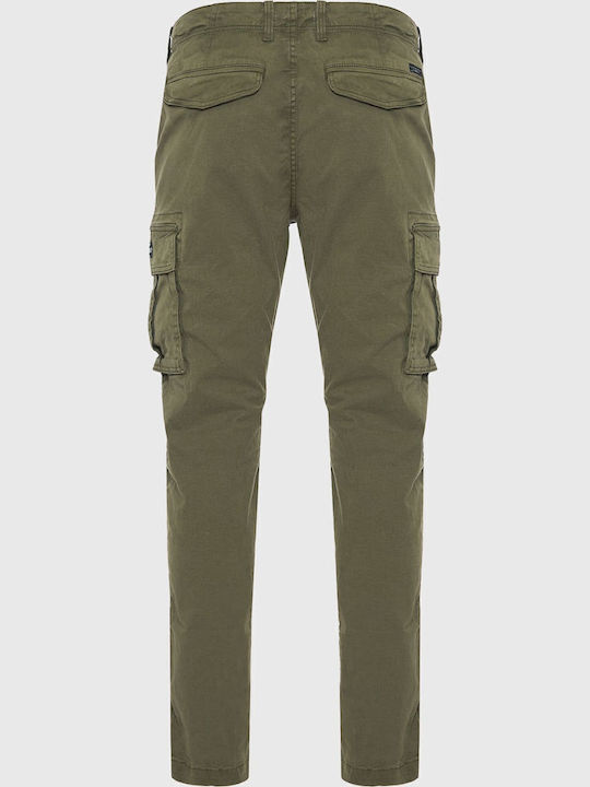 Trousers Cargo Elastic in Regular Fit Khaki