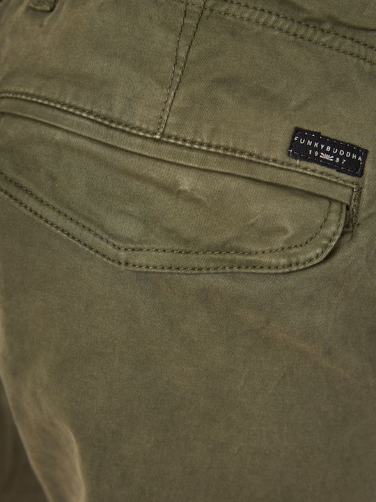 Trousers Cargo Elastic in Regular Fit Khaki