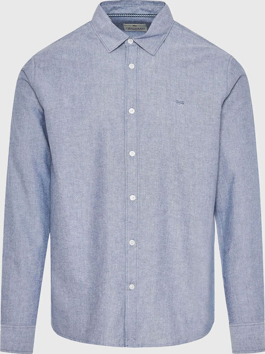 Long-sleeved Cotton Shirt Navy Mel