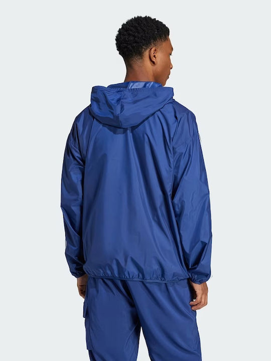 Essentials 3-stripes Sportjacke Winddicht Marineblau