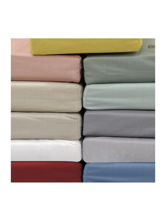 Lino Home Sheet Sets Queen with Elastic 160x200+32cm. Moderna Mint 4pcs