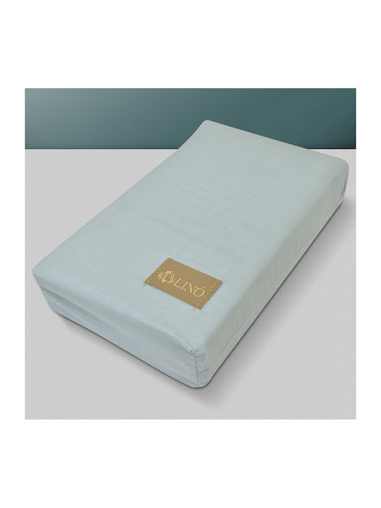 Lino Home Sheet Sets Queen with Elastic 160x200+32cm. Moderna Mint 4pcs