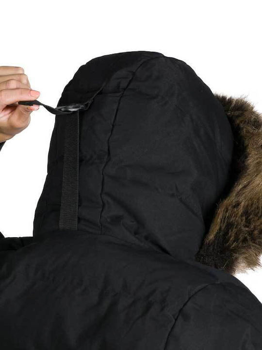 Women's Long Lifestyle Jacket for Winter Black