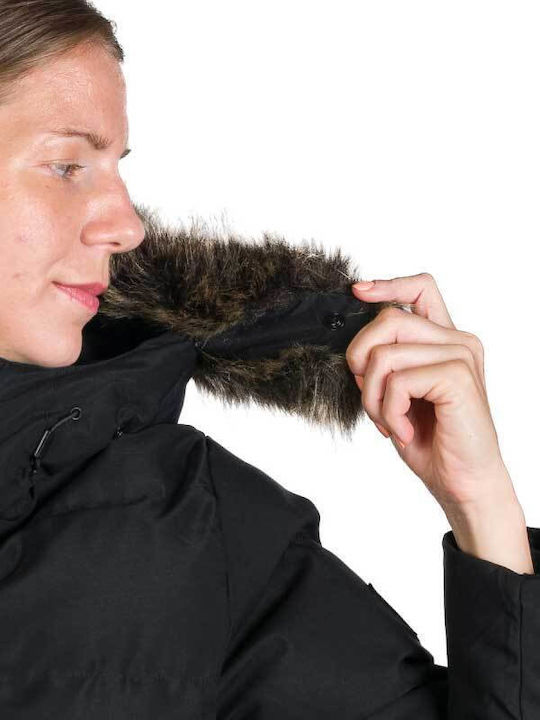 Women's Long Lifestyle Jacket for Winter Black