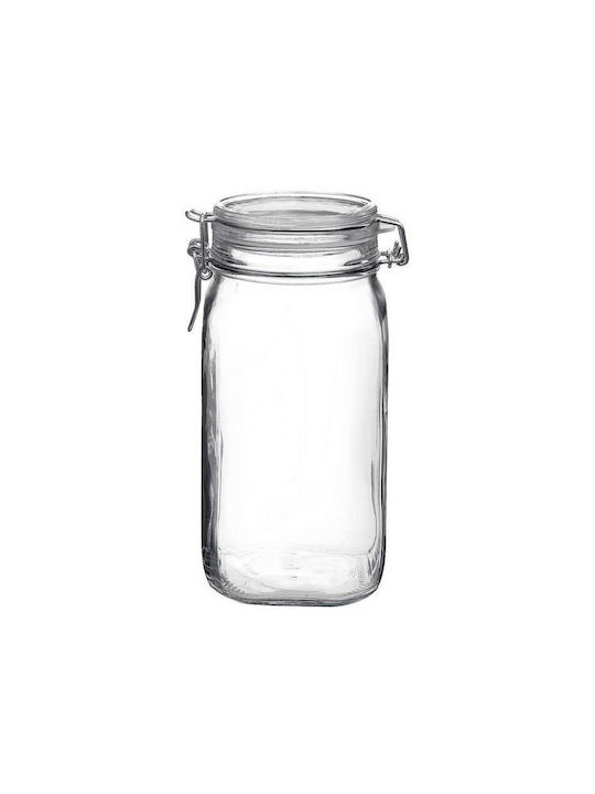 Bormioli Rocco Fido Set of 6pcs Jars General Use with Airtight Lid Glass Transparent 1500ml