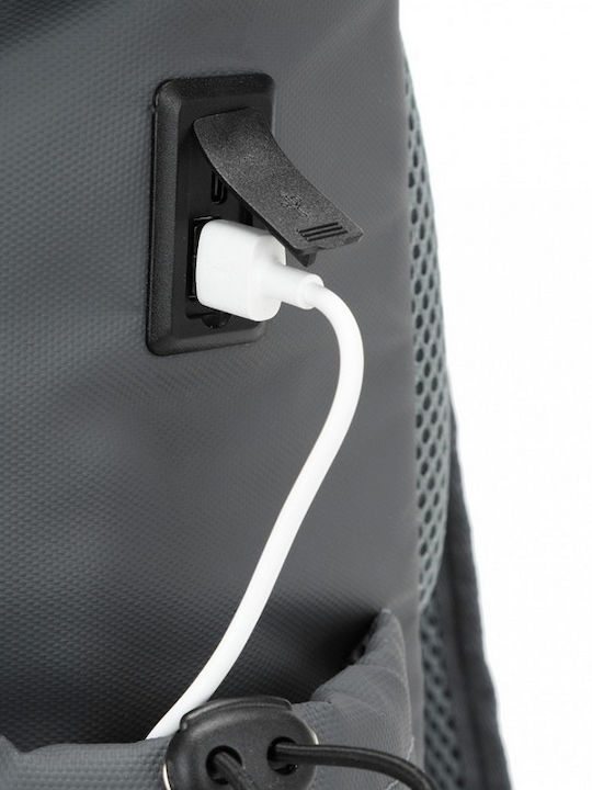 Miss Lulu Раница за лаптоп 15.6" с USB порт в сив цвят EQ2404 GY